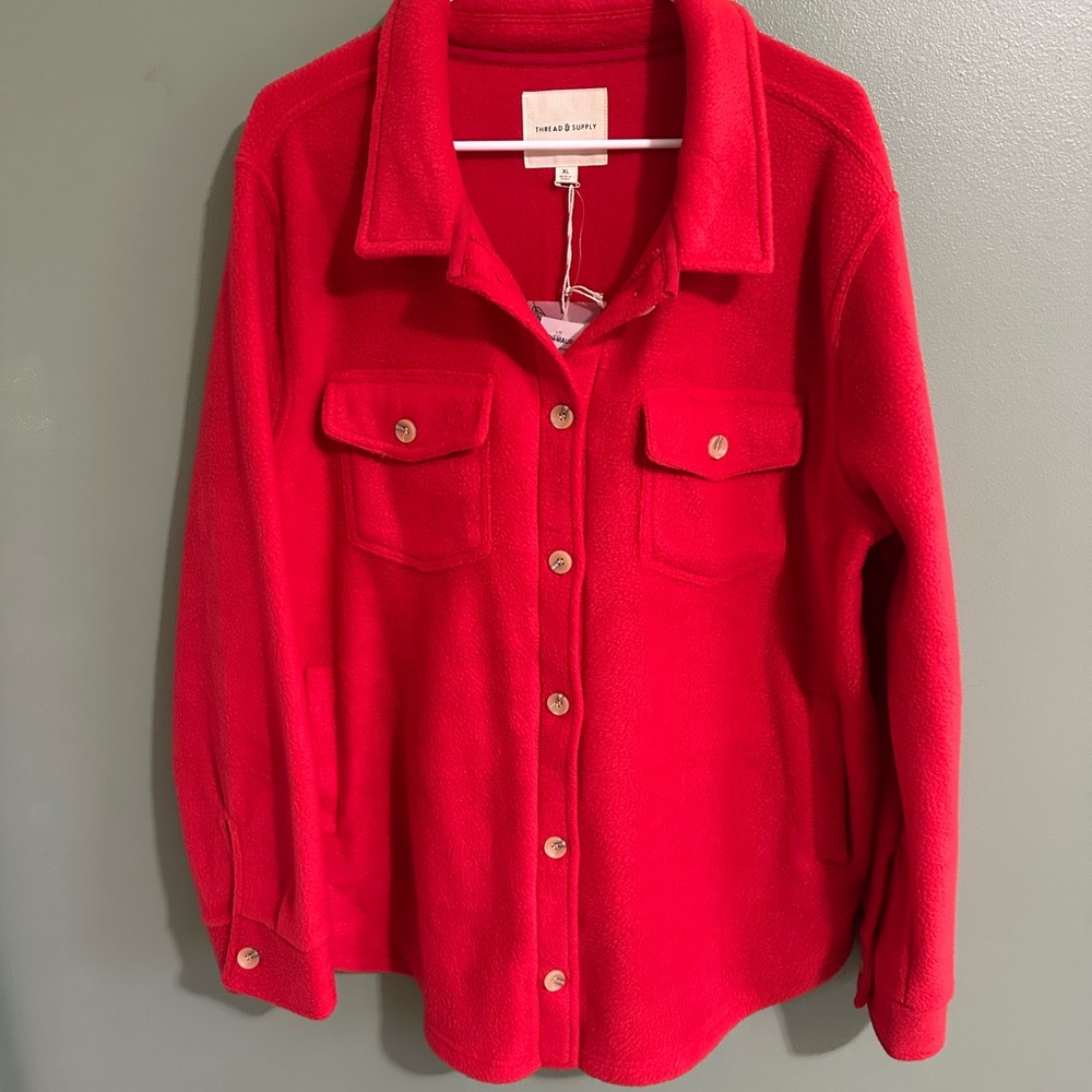Red Button-Up Jacket